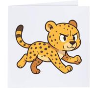 Azeeda 'Running Cheetah' Greeting Card - Square (GC00098839)