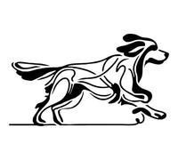 Azeeda 'Running Dog Doodle' Reusable Stencil - Durable Decorative Template for Painting and Spraying on Walls, Tiles, Wood, Fabric & Craft Projects - XXL (A2) (WS00080144)