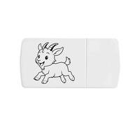 Azeeda 'Running Goat' Pill Box with Tablet Splitter (PI00044534)