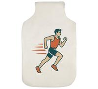 Azeeda 'Running Man Athlete' Hot Water Bottle Cover (HW00042896)