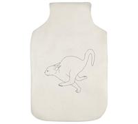 Azeeda 'Running Scared Cat' Hot Water Bottle Cover (HW00042343)