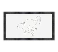 Azeeda 'Running Scared Cat' Pet Feeding Mat (PM00030682)