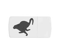 Azeeda 'Running Scared Cat' Pill Box with Tablet Splitter (PI00035789)
