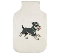 Azeeda 'Running Schnauzer Dog' Hot Water Bottle Cover (HW00050150)