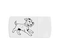 Azeeda 'Running Schnauzer Dog' Pill Box with Tablet Splitter (PI00043642)