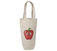 Azeeda 'Sad Bell Pepper' Cotton Wine Bottle Gift/Travel Bag (BL00050843)