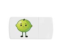 Azeeda 'Sad Lime' Pill Box with Splitter (PI00044954)
