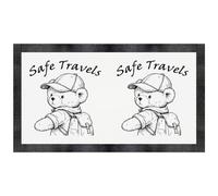 Azeeda 'Safe Travels Teddy Bear' Pet Feeding Mat (PM00039334)
