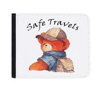 Azeeda 'Safe Travels Teddy Bear' Slim Wallet/Cardholder (WL00039062)