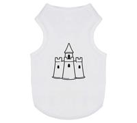Azeeda 'Sand Castle' Pet Dog/Cat T-Shirt, M (PT00186630)