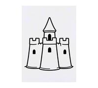 Azeeda 'Sand Castle' Temporary Tattoo - A6 (TO00101743)