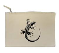Azeeda 'Sand Lizard Resting' Canvas Clutch Bag/Accessory Case (CL00045557)
