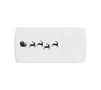 Azeeda 'Santa Sleigh with Reindeer' Pill Box with Tablet Splitter (PI00039147)