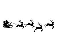 Azeeda 'Santa Sleigh with Reindeer' Unmounted Rubber Stamp - for Crafting, Scrapbooking and Card Making - Size A8 (RS00065636)