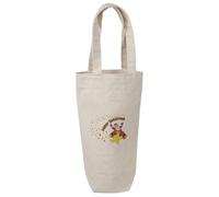 Azeeda 'Santa Swinging on a Star' Cotton Wine Bottle Gift/Travel Bag (BL00038188)