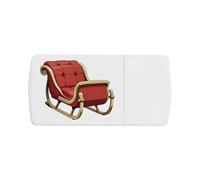 Azeeda 'Santa's Sleigh' Pill Box with Tablet Splitter (PI00043000)