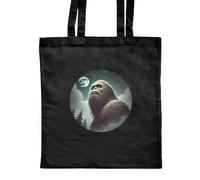 Azeeda 'Sasquatch By Moonlight' Classic Black Tote Shopper Bag (ZB00024587)