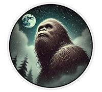 Azeeda 'Sasquatch by Moonlight' White Premium Vinyl Decal Sticker - Waterproof, Durable & Easy to Apply - Ideal for Car Bumpers, Windows, Bins and More - XL (460mm) (DW00131743)