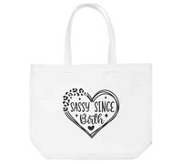 Azeeda 'Sassy Since Birth Funny Quote ' Tote Shopping Bag For Life (BG00081380)