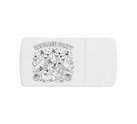 Azeeda 'Sausage Dog Party' Pill Box with Tablet Splitter (PI00044544)