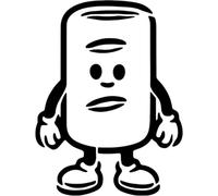 Azeeda 'Sausage Roll Character' Reusable Stencil - Durable Decorative Template for Painting and Spraying on Walls, Tiles, Wood, Fabric & Craft Projects - L (A4) (WS00062969)