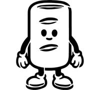 Azeeda 'Sausage Roll Character' Reusable Stencil - Durable Decorative Template for Painting and Spraying on Walls, Tiles, Wood, Fabric & Craft Projects - XXL (A2) (WS00081390)