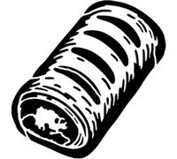 Azeeda 'Sausage Roll' Reusable Stencil - Durable Decorative Template for Painting and Spraying on Walls, Tiles, Wood, Fabric & Craft Projects - M (A5) (WS00062696)
