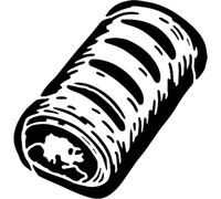 Azeeda 'Sausage Roll' Reusable Stencil - Durable Decorative Template for Painting and Spraying on Walls, Tiles, Wood, Fabric & Craft Projects - L (A4) (WS00062695)