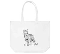 Azeeda 'Savannah Cat' Tote Shopping Bag For Life (BG00089624)