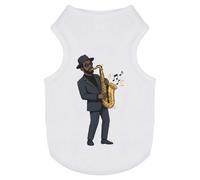 Azeeda 'Saxophone Player' Pet Dog/Cat T-Shirt, L (PT00174271)
