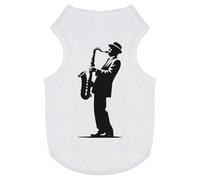 Azeeda 'Saxophone Player' Pet Dog/Cat T-Shirt, M (PT00167174)