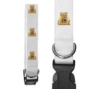 Azeeda 'Say Cheese' Dog Collar - White, S (PR00090187) | Adjustable Collar for Leads, ID Tags, Walks and Photos