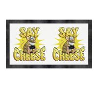 Azeeda 'Say Cheese' Pet Feeding Mat (PM00042301) | Placemat for Dog / Cat Food and Water Bowls, Kitchens and Floors