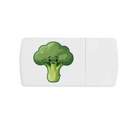 Azeeda 'Scared Broccoli' Pill Box with Tablet Splitter (PI00044906)