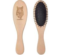 Azeeda 'Scared Cat Running' Wooden Hairbrush (HA00055562)