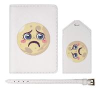 Azeeda 'Scared Moon' Passport Travel Set - White (PA00044512)