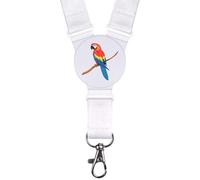 Azeeda 'Scarlet Macaw on a Branch' Neck Strap/Lanyard (LY00044076)
