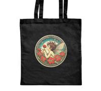 Azeeda 'Scarlet Pimpernel Garden Fairy' Classic Black Tote Shopper Bag (ZB00026898)