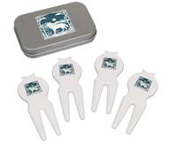 Azeeda 'Scenic Arctic Wolf' Golf Divot Tool/Repair Fork Gift Set (GO00093768)