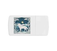 Azeeda 'Scenic Arctic Wolf' Pill Box with Tablet Splitter (PI00042531)