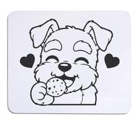 Azeeda 'Schnauzer Eating Cookie' Mouse Mat/Desk Pad (MO00048867)