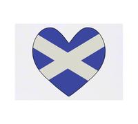 Azeeda 'Scotland Flag Heart' Temporary Tattoo - A6 (TO00106061)