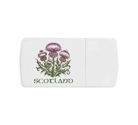 Azeeda 'Scotland Thistle' Pill Box with Tablet Splitter (PI00042596)