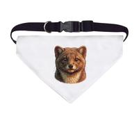Azeeda 'Scottish Pine Marten' Pet Bandana - White, L (PD00090872) | Adjustable Dog / Cat Bandana for Walks, Photos and Parties
