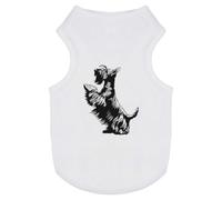 Azeeda 'Scottish Terrier on Hind Legs' Pet Dog/Cat T-Shirt, S (PT00157253)