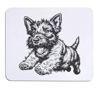 Azeeda 'Scottish Terrier Puppy Jumping' Mouse Mat/Desk Pad (MO00048926)