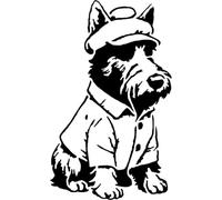 Azeeda 'Scottish Terrier' Reusable Stencil - Durable Decorative Template for Painting and Spraying on Walls, Tiles, Wood, Fabric & Craft Projects - XL (A3) (WS00080587)