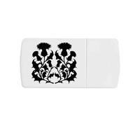 Azeeda 'Scottish Thistle Floral Motif' Pill Box with Tablet Splitter (PI00044586)