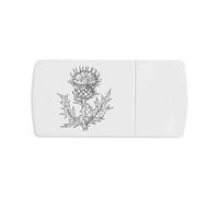 Azeeda 'Scottish Thistle ' Pill Box with Tablet Splitter (PI00037105)