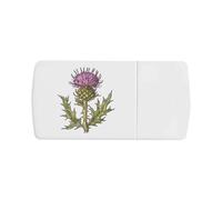 Azeeda 'Scottish Thistle ' Pill Box with Tablet Splitter (PI00037110)
